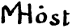 Mark containing 'M Host' with the M and H run together and a dot over the o.